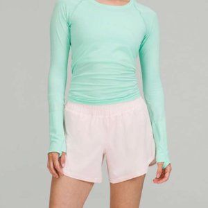 Lululemon Track That Mid-Rise Lined Short 5" Strawberry Milkshake 12